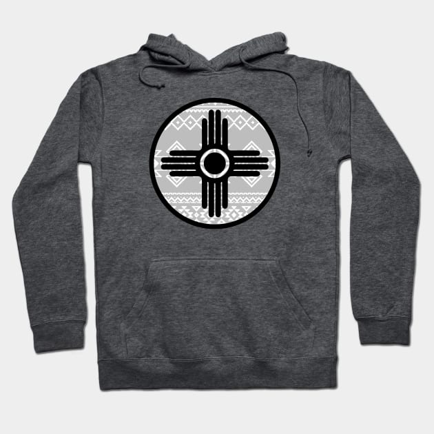 New Mexico Flag Design - Native Zia Symbol Pattern Hoodie by DeadBeatElite